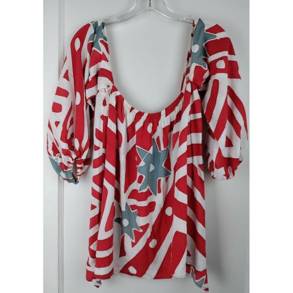 Lauwa'e Hawaii Women's Top Polynesian Influenced SZ Small Made in Honolulu - Picture 1 of 5